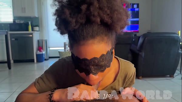 Young Lightskin Ebony Masked Afro Ruby Panda Gets Asshole Stuffed with BBC 1st Time Ever!