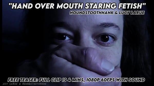 Hand Over Mouth Staring Fetish with HoundstoothHank