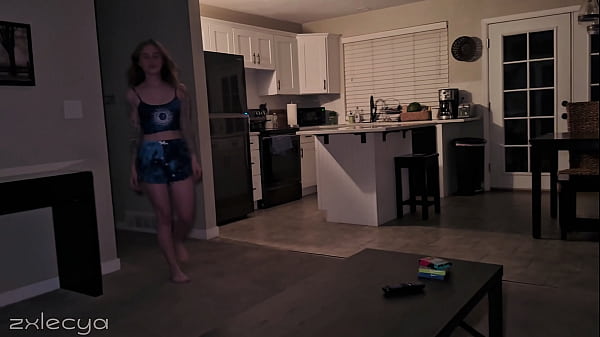 My step-sister’s friend stayed to spend the night